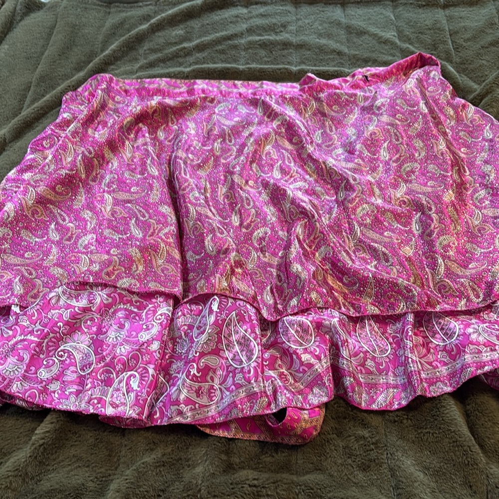 Pink Paisley Reversible Women's Skirt - Picture 2 of 7